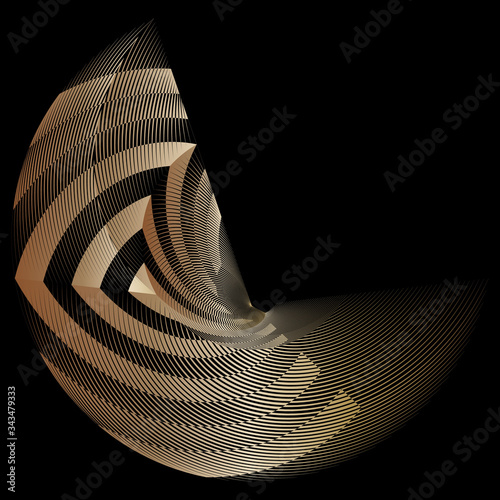 Abstract gold pattern, halftone lines dynamic background, vector modern design texture for card, cover, poster, decoration.