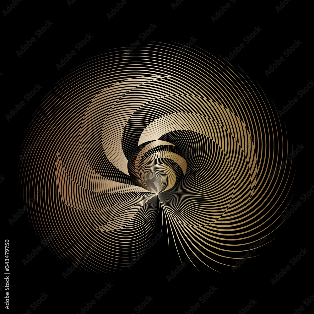 Abstract gold pattern, halftone lines dynamic background, vector modern design texture for card, cover, poster, decoration.