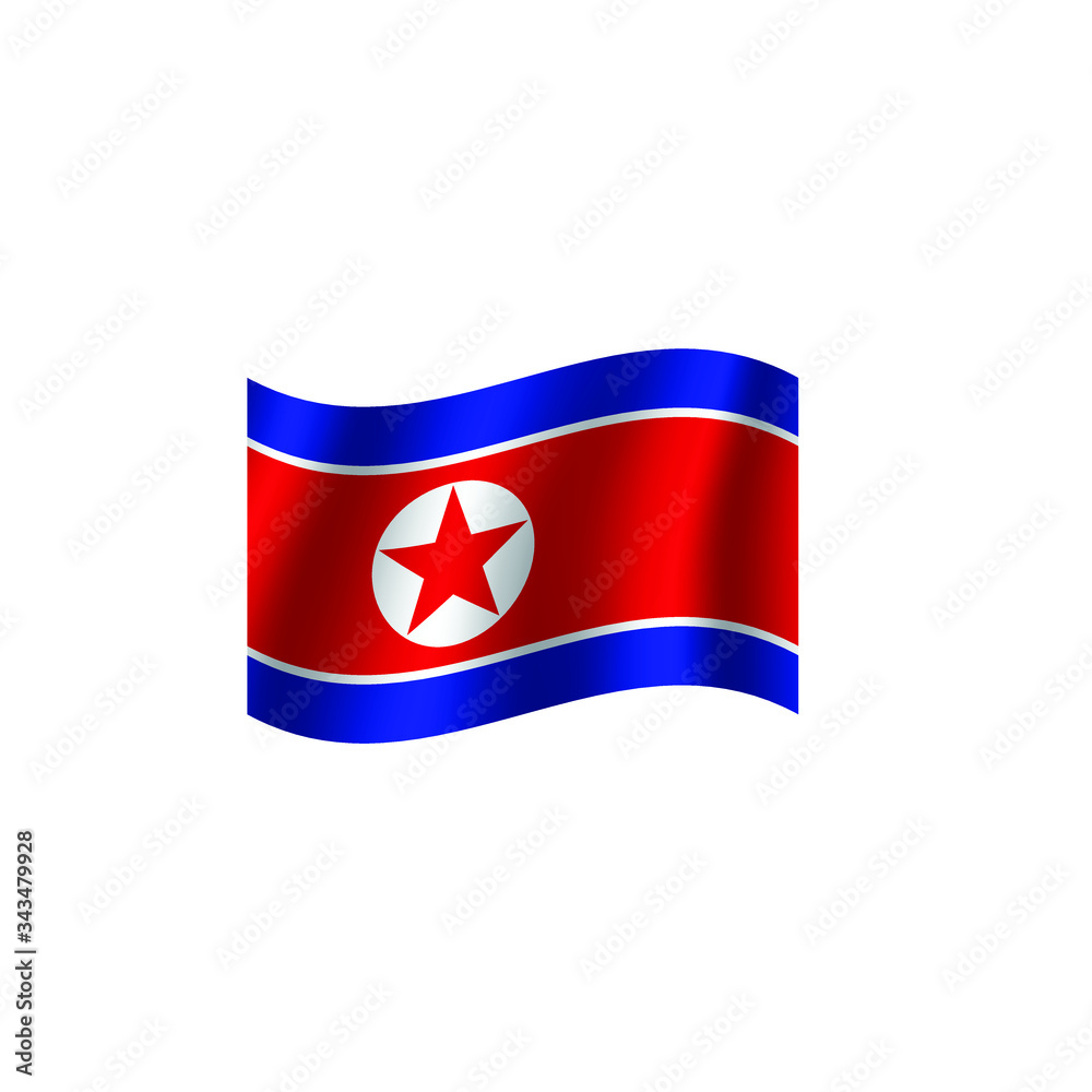 Naklejka premium North Korea flag. Nation vector North Korea flag