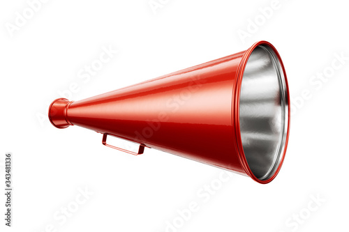 Old style red megaphone photo