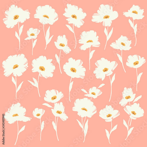 Flower vector illustration material abstract beautifully,