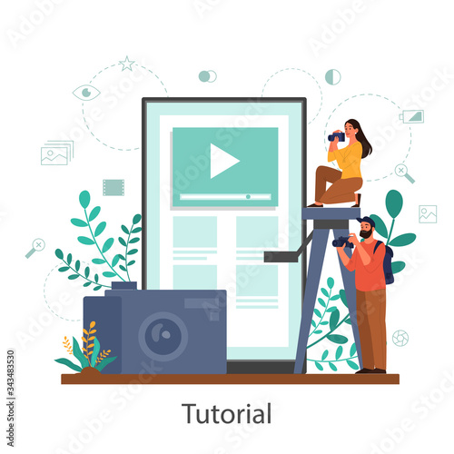 Photographer online service or platform on differernt device concept