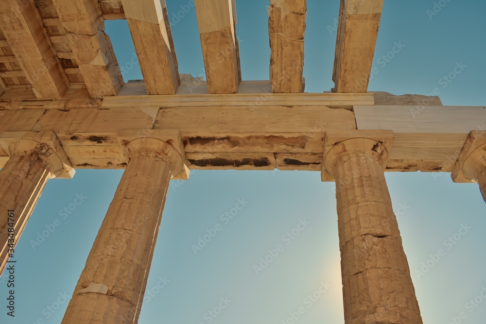Fototapeta premium Panteón de la acrópolis de Atenas, detalle, Grecia.