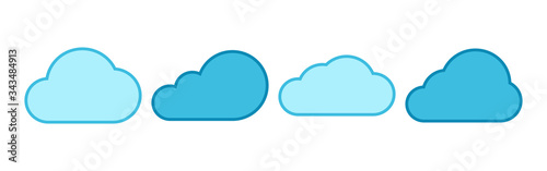 Cloud icons set vector. cloud computing icon