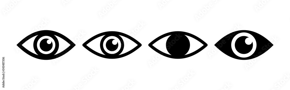 Eye icons set. Look and Vision icon. Eye vector icon Eye icons set. Look and Vision icon. Eye vector icon