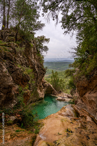 the beautiful scene of Kral havuzu  King s pool  close to Ucansu Waterfall  Serik  Antalya