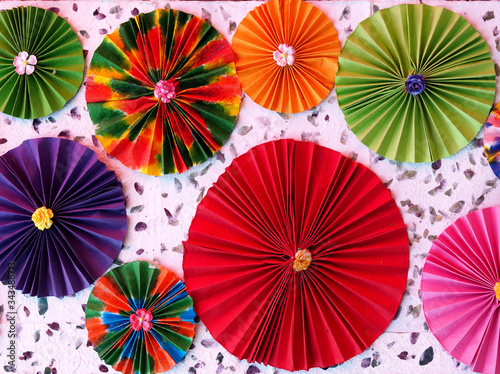 Colorful flower paper background. 