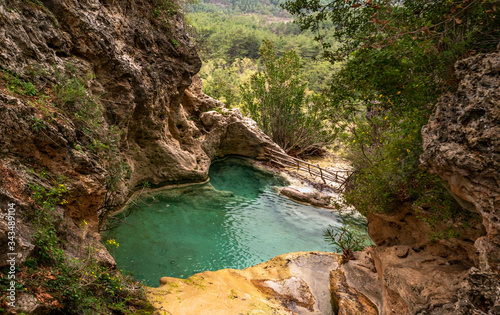 the beautiful scene of Kral havuzu (King's pool) close to Ucansu Waterfall, Serik, Antalya