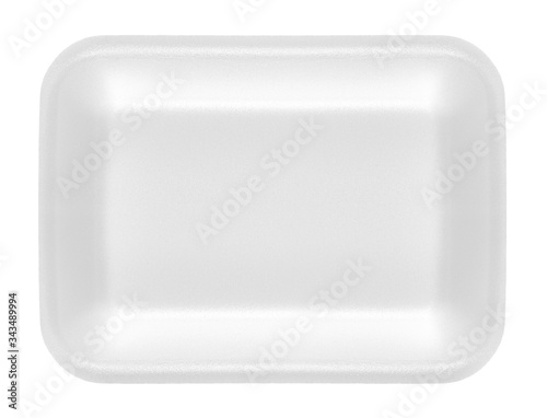 Food tray isolated on white background