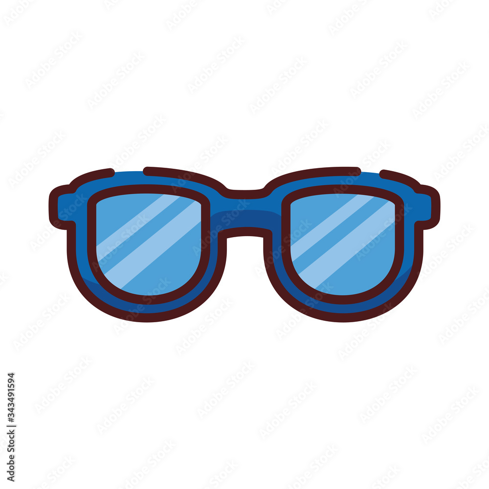 eyeglasses dad accessory line and fill style icon