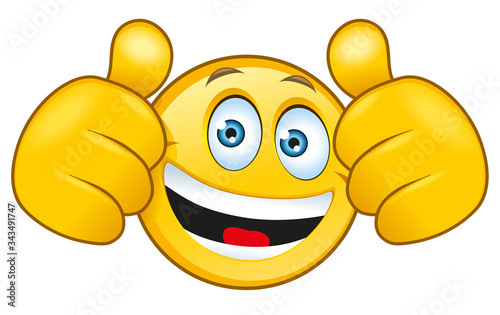 laughing smilie with a thumbs up sign