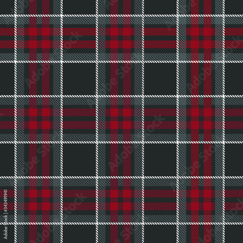Classic Plaid Tartan (black,Gray,red, white) Seamless Pattern for shirt printing,clothes, dresses, tablecloths, blankets, bedding, paper,quilt,fabric and other textile products. Vector illustration