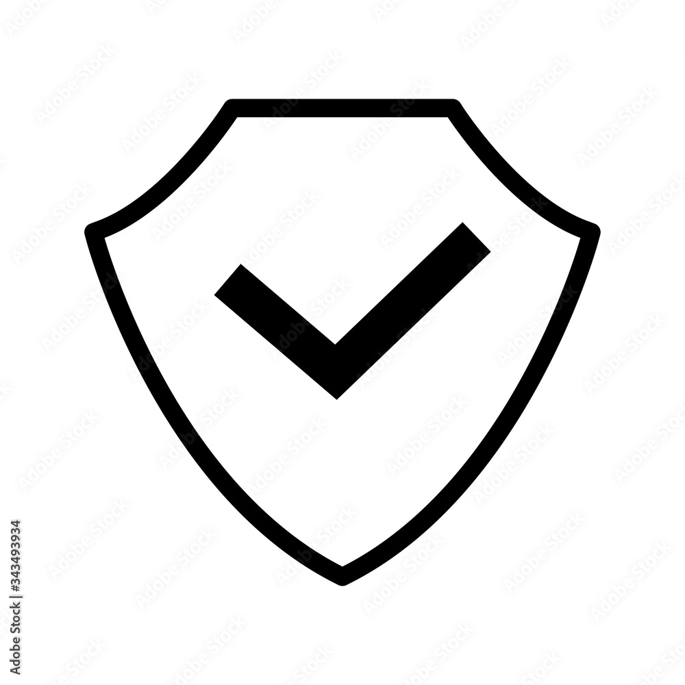 Shield Check Mark Icon Vector Illustration Shield Check Mark Icon Vector Illustration