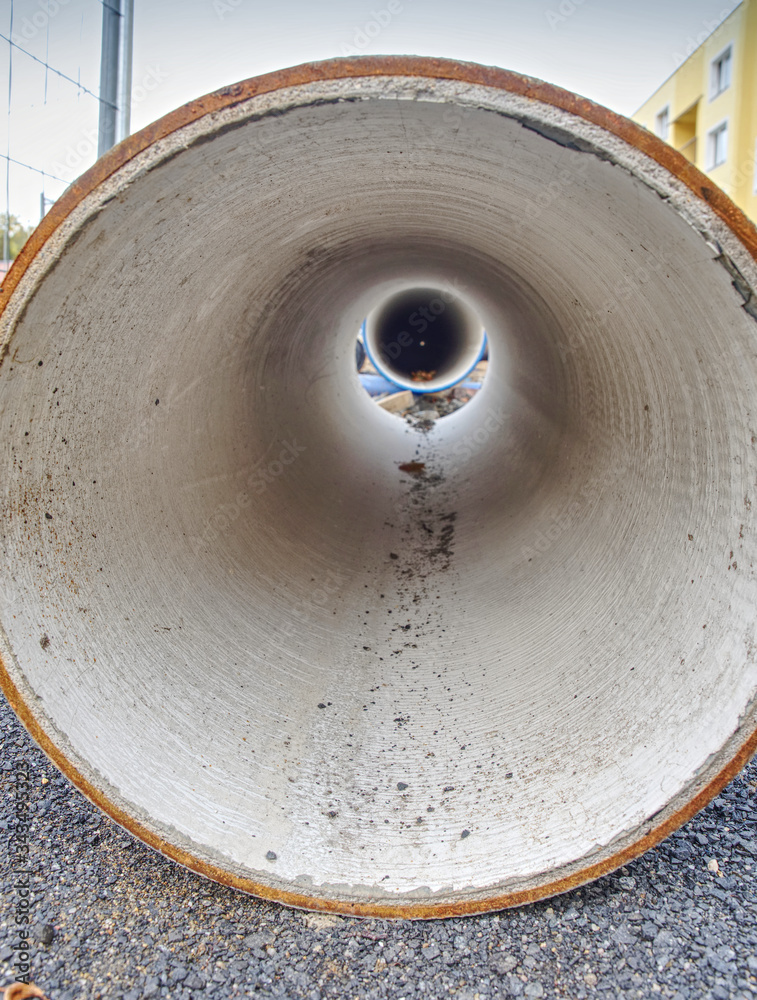 Big size plastic HDPE pipe for water supply.