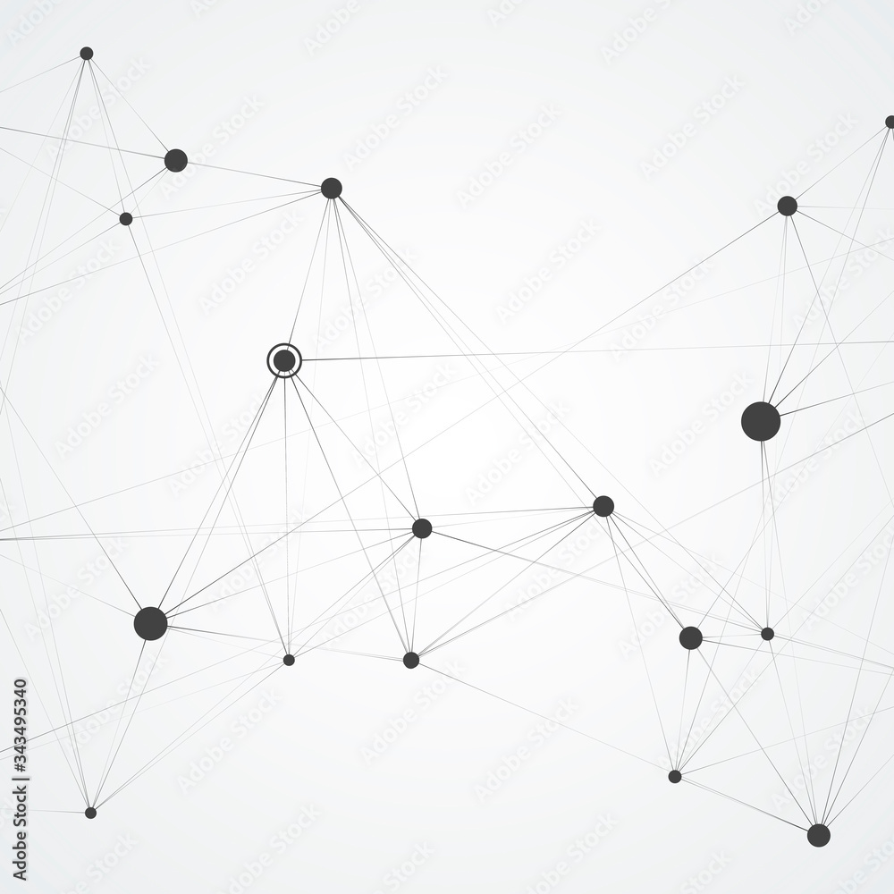 Connected structure lines and dots. Medical, technology, chemistry, science and communication background. Vector illustration Connected structure lines and dots. Medical, technology, chemistry, science and communication background. Vector illustration