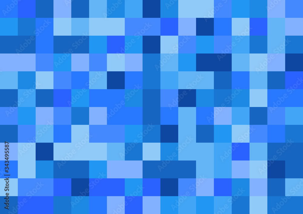 Mosaic pattern from blue color shades with squares, vector illustration for backgrounds