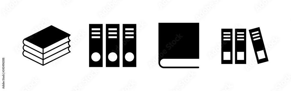 Library icons set. Book icon vector Library icons set. Book icon vector