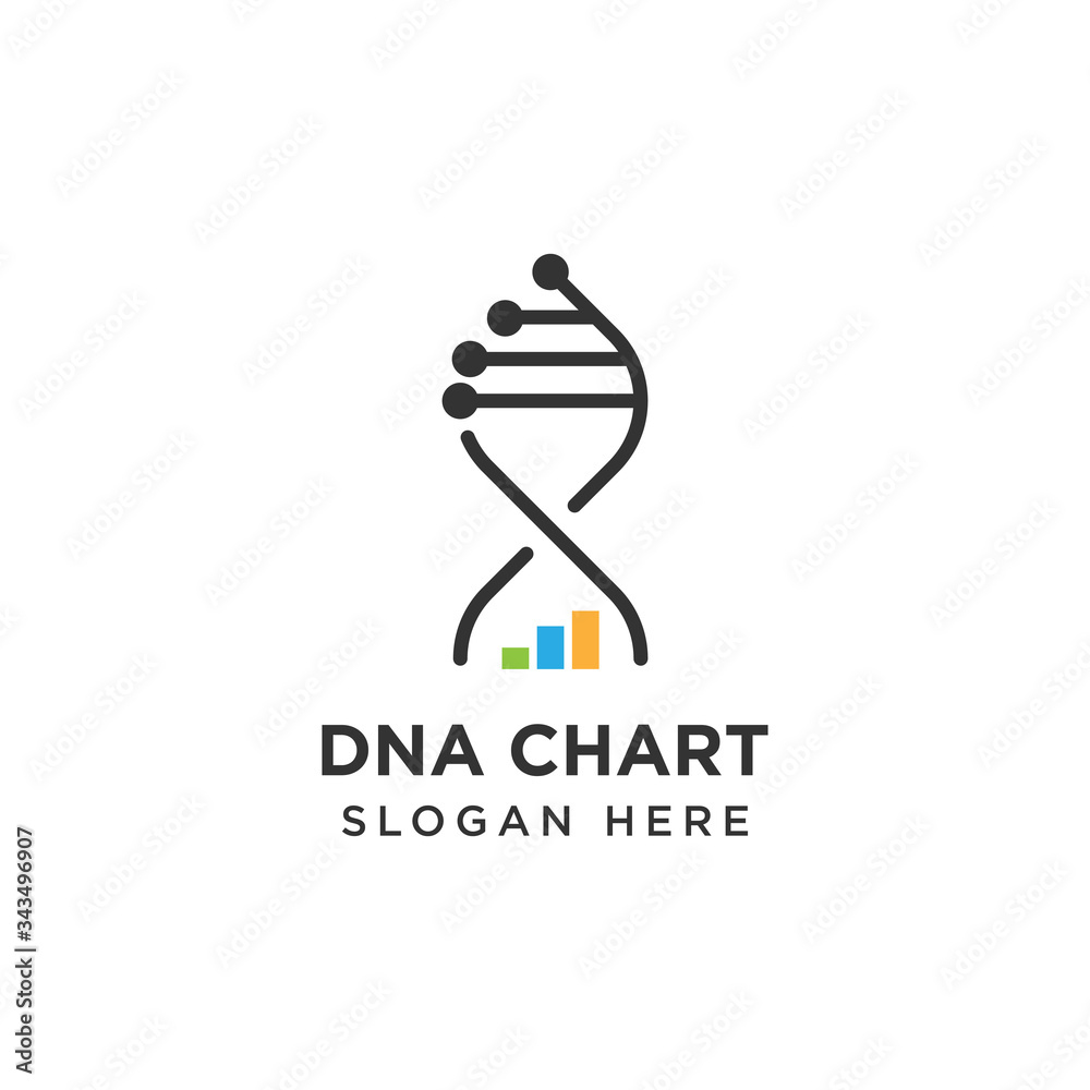 DNA Chart Logo Design Template DNA Chart Logo Design Template