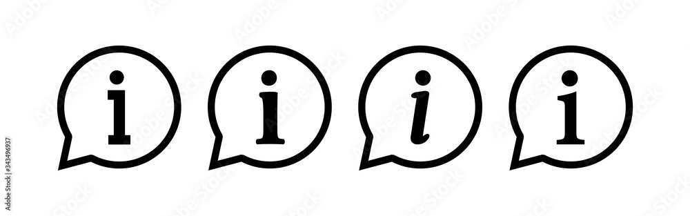 Information icons set. Info sign. About us Information icons set. Info sign. About us