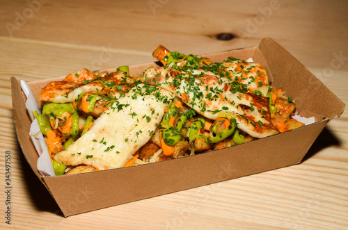 Cheese fries or cheesy chips