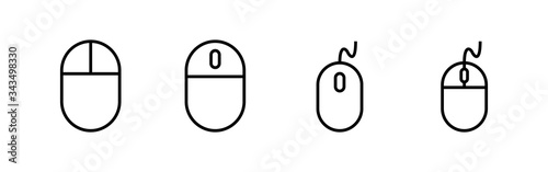 Computer Mouse Icons set. Computer mouse vector icon photo