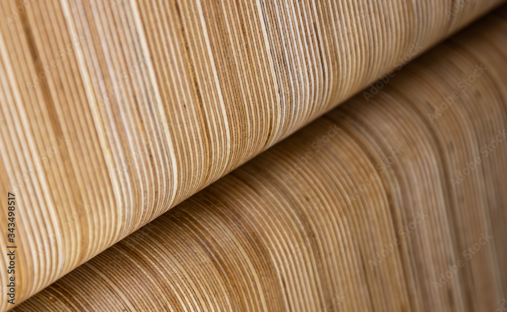 Close up of the loudspeaker box made of plywood