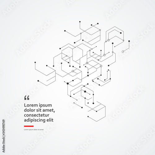 Design Technology Network backgound. Connection concept