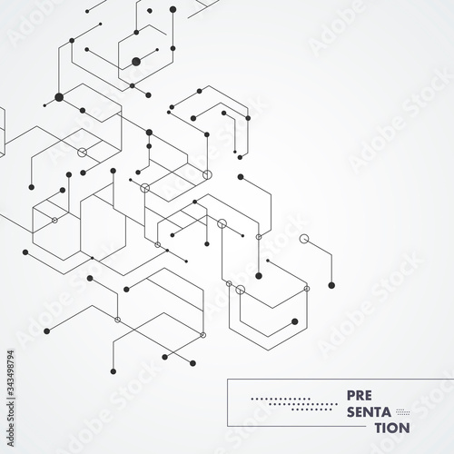 Design Technology Network backgound. Connection concept