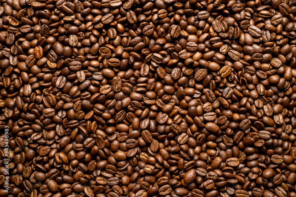 Arabica coffee beans with top view Arabica coffee beans with top view