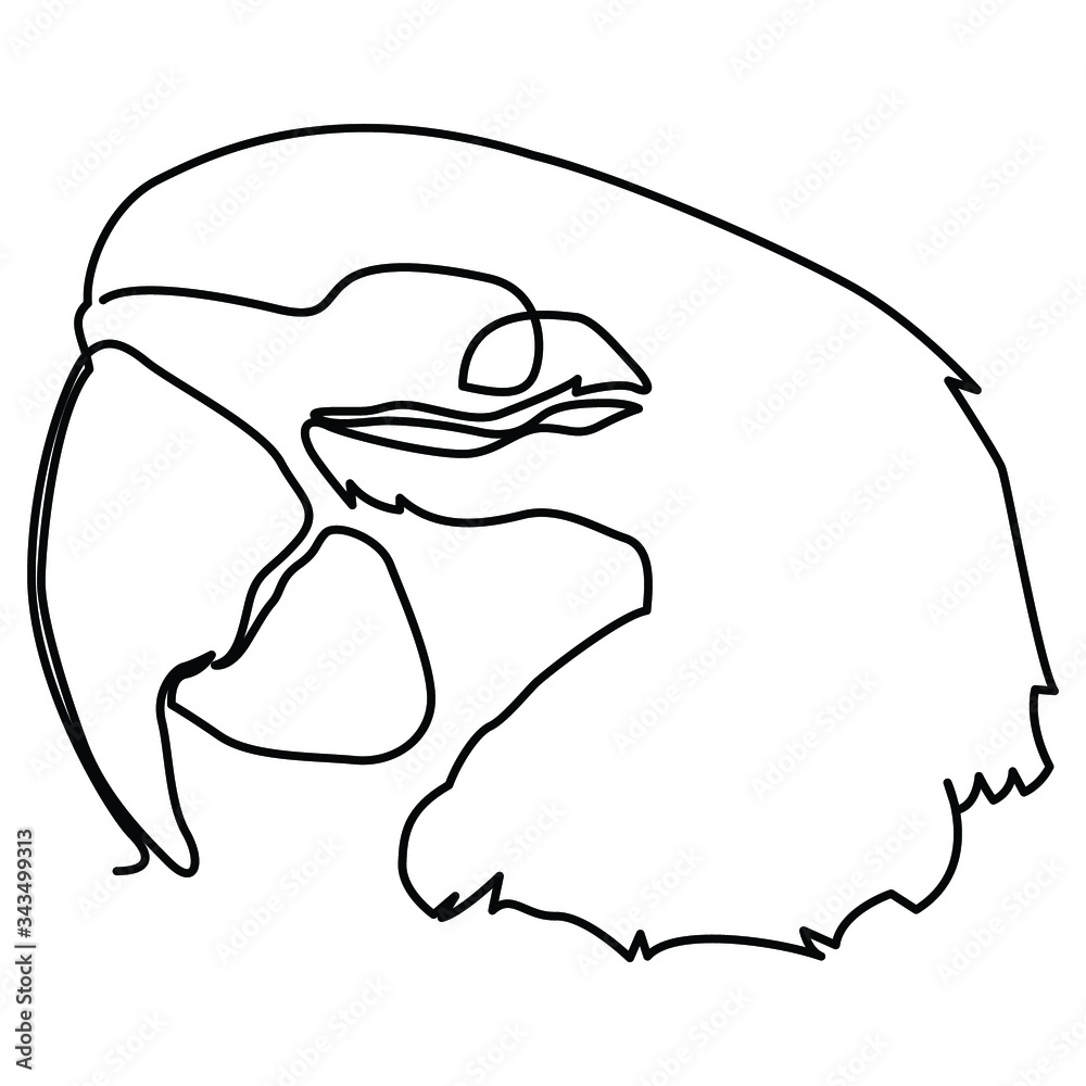 one line continuous drawing big head bird one line continuous drawing big head bird