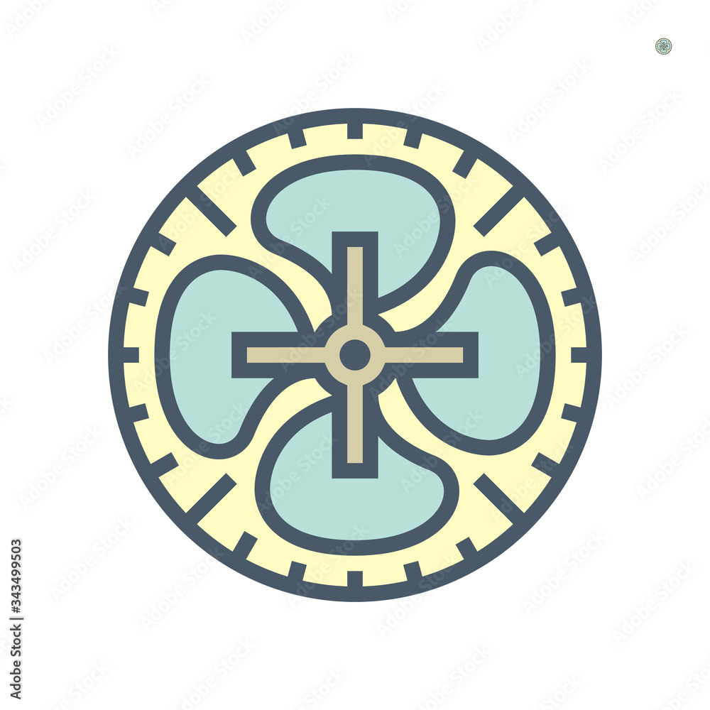 Fan blade icon, 64x64 perfect pixel and editable stroke. Fan blade icon, 64x64 perfect pixel and editable stroke.