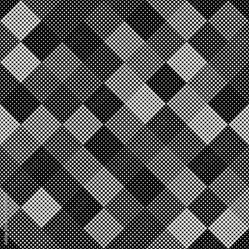 Vector seamless pattern. geometric tiles with dots of different sizes. simple background of perforated cool rhombus