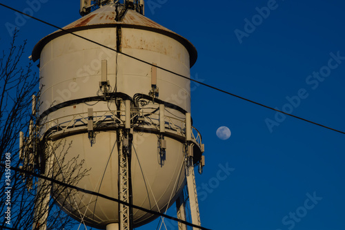 Water Tank next to the moon 