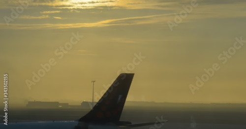 American Airport at Sunset 