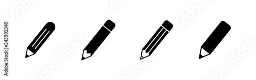 Pencil icons set. Pencil vector icon