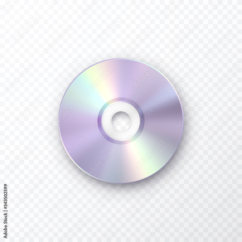 Compact disc for record data isolated on transparent background. Holographic golden disk icon. Vector graphic iridescent neon music cd or dvd template Compact disc for record data isolated on transparent background. Holographic golden disk icon. Vector graphic iridescent neon music cd or dvd template