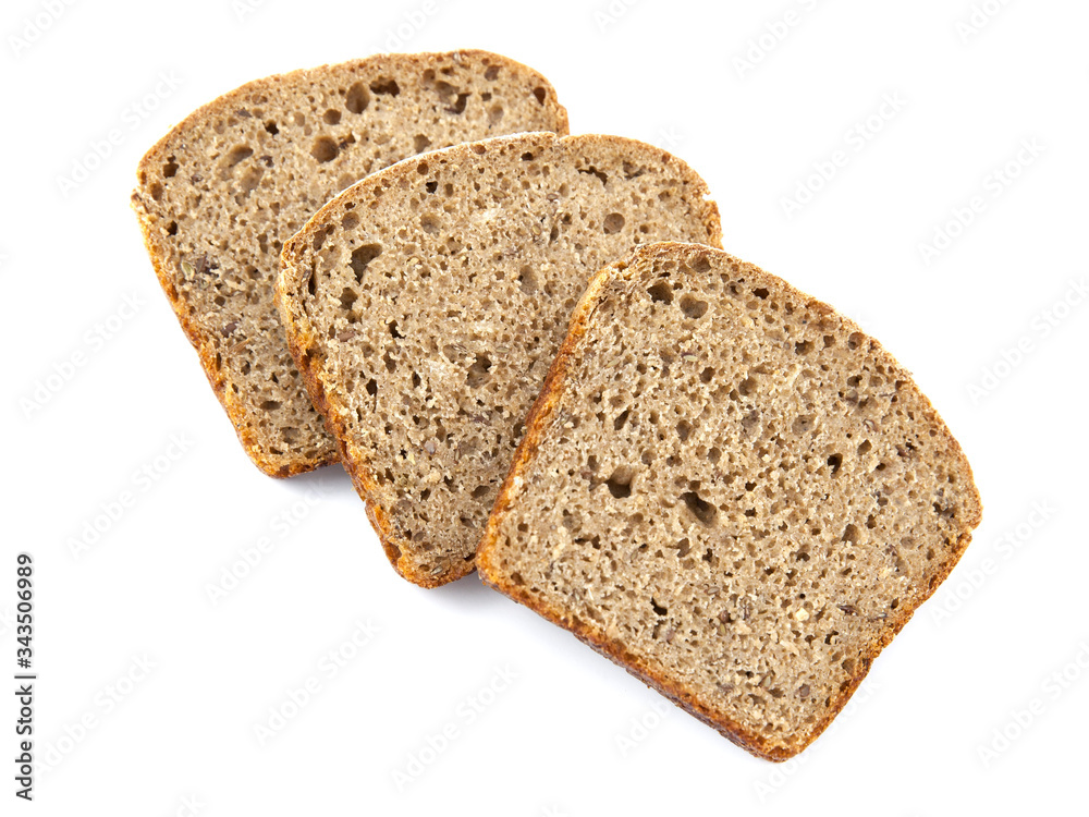 village sliced bread on top of a white background. village sliced bread on top of a white background.