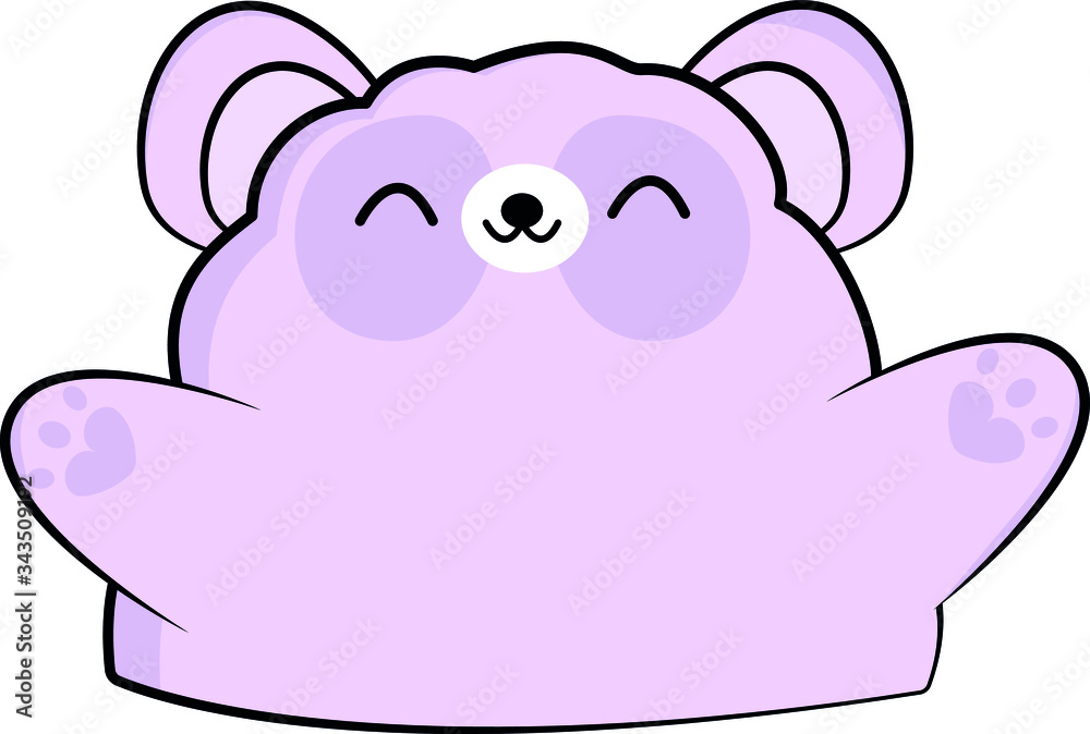 pink fluffy cute bear sticker pink fluffy cute bear sticker