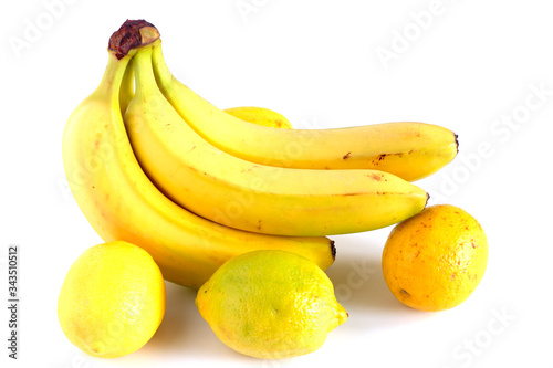 Fruit on a white background. Suitable for advertising background.