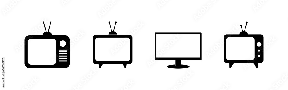 TV vector icons set. Television icon TV vector icons set. Television icon
