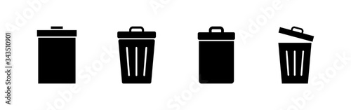 Trash icons set. trash can icon. Delete icon vector © Oliviart