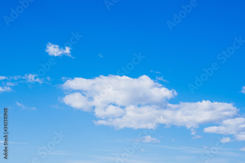 Clean blue limitless sky with clouds