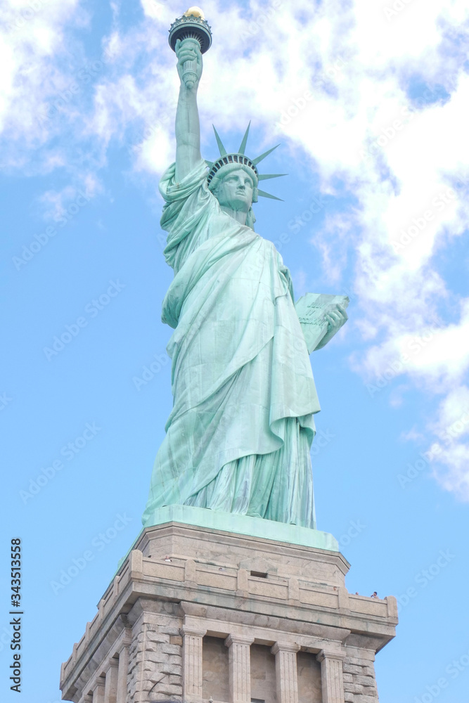 Fototapeta premium View of Landmark the Statue of liberty is most famous in New York ,USA.