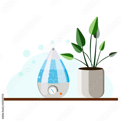 vector, humidifier, home plants