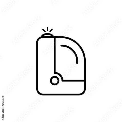 Humidifier air diffuser line icon isolated on white background. Purifier microclimate ultrasonic home flat vector illustration. Healthy humidity. Outline style.