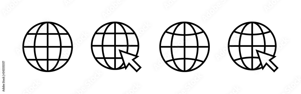 Web icons set. Website vector icon. Internet world vector Web icons set. Website vector icon. Internet world vector