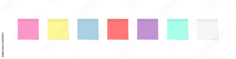 Realystic set stick note .Colorful Stickers set isolated on white background.Sticky colored notes. Vector illustration. Realystic set stick note .Colorful Stickers set isolated on white background.Sticky colored notes. Vector illustration.