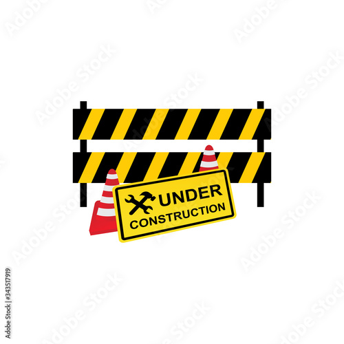 Under construction symbol design template