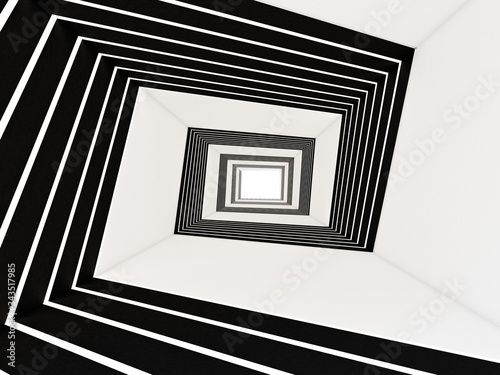 Fototapeta Naklejka Na Ścianę i Meble -  3d render of abstract in tunnel
