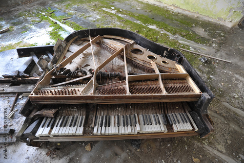 Abandoned school of music in Pripyat